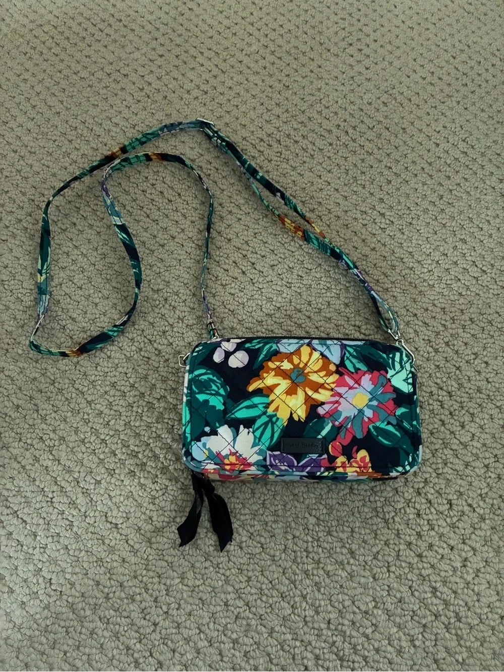 Vera Bradley Floral Crossbody - Black Multi